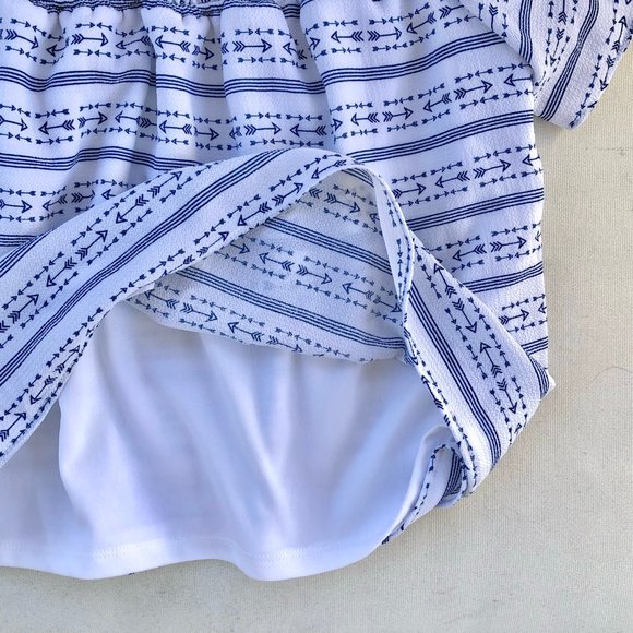 Flutter Sleeve Stripes & Arrows Top - Picture 8 of 12